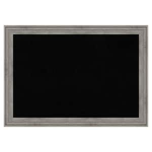 Regis Barnwood Grey Wood Framed Black Corkboard 41 in. x 29 in. Bulletin Board Memo Board