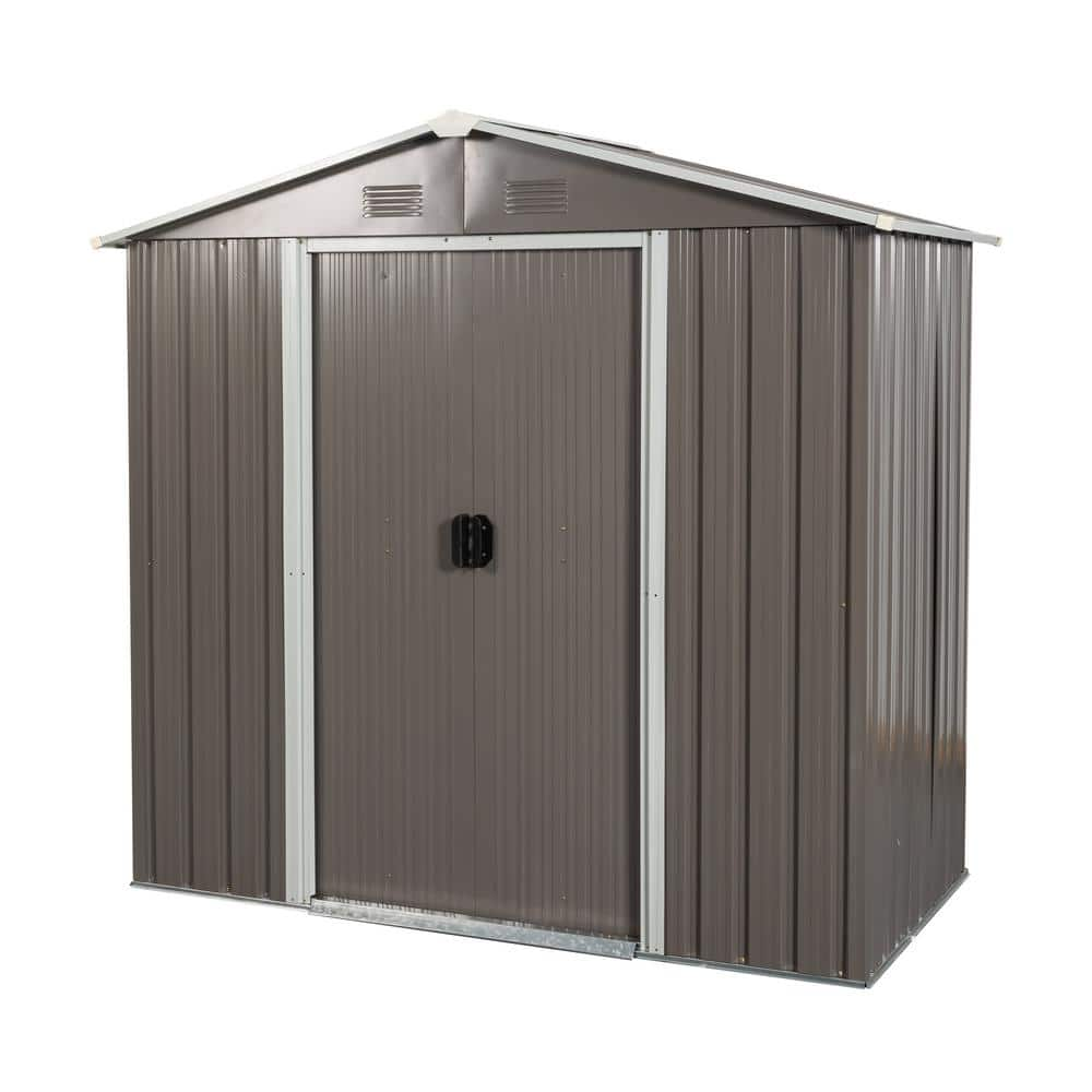 Hot Seller 6 ft. x 4 ft. Outdoor Metal Storage Shed for Garden, Gray ...