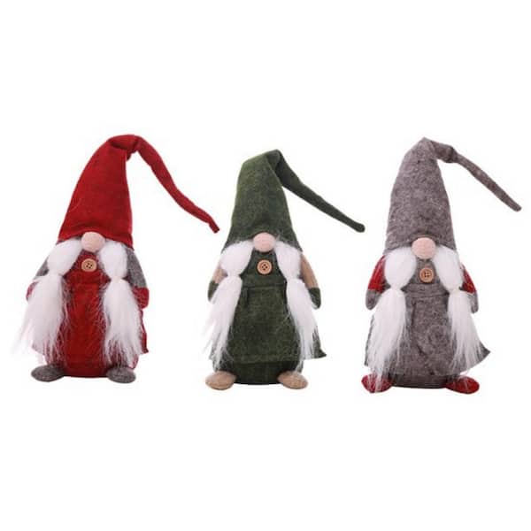 Unbranded Set of 3 Christmas Decorations Ornament Santa Old Man Long Beard Doll Christmas Children Gift Window Decoration Supplies