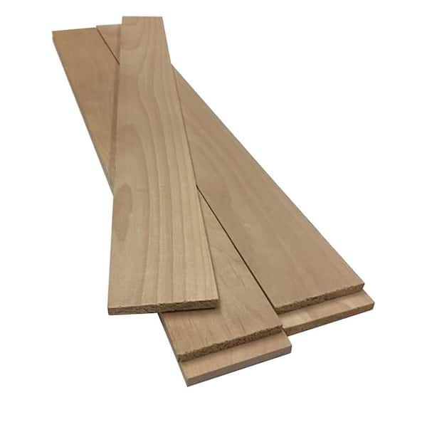 Swaner Hardwood 1/4 in. x 2.5 in. x 2 ft. Alder S4S Hardwood Hobby Board (5-Pack)