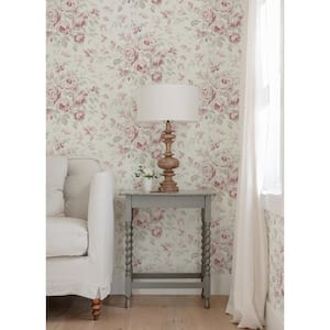 Manon Pink Rose Stitch Matte Pre-pasted Paper Wallpaper