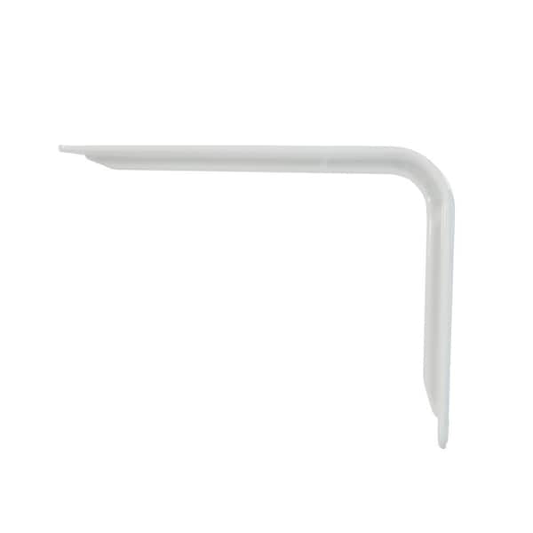 8 in. White Steel Ridgeway Shelf Bracket