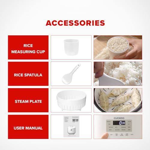 CUCKOO 6-Cup White Micom Rice Cooker with Nonstick Inner Pot