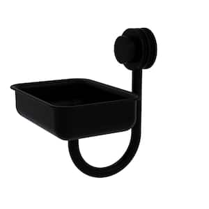 Venus Collection Wall Mounted Soap Dish with Dotted Accents in Matte Black