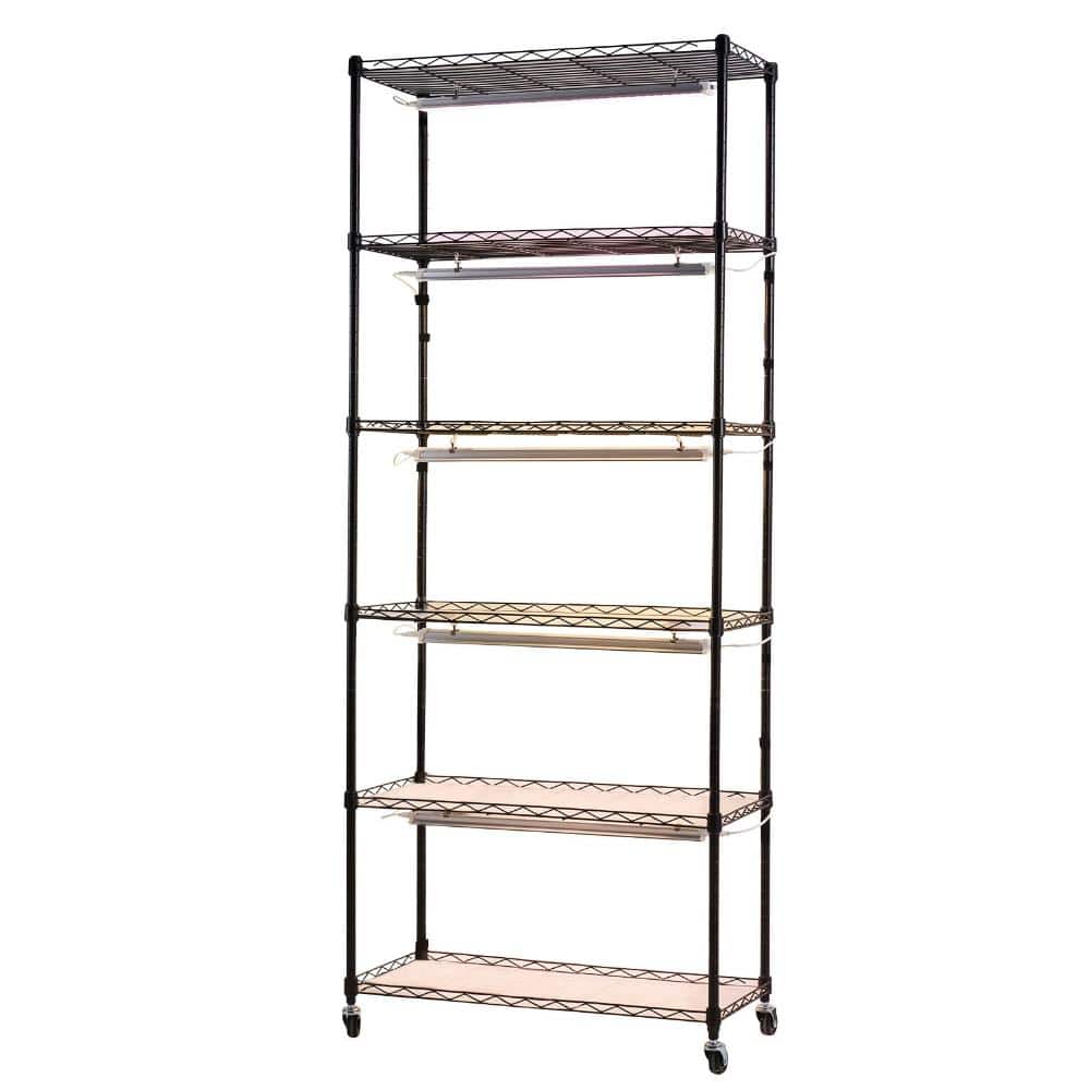 71 in. 6-Tier Plant Stand with 3-Color Full Spectrum Grow Lights, Timer, Wheels and 330 lb. Capacity price history on PriceWatchPro