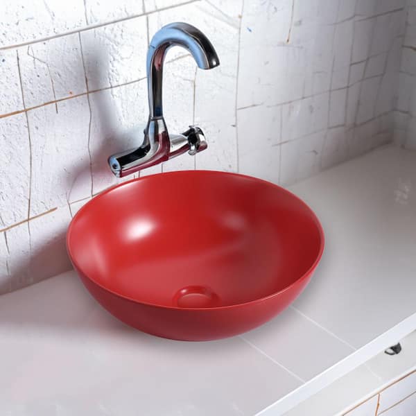 FUNKOL Modern Style Ceramic Countertop Art Wash Basin Vessel Sink in ...