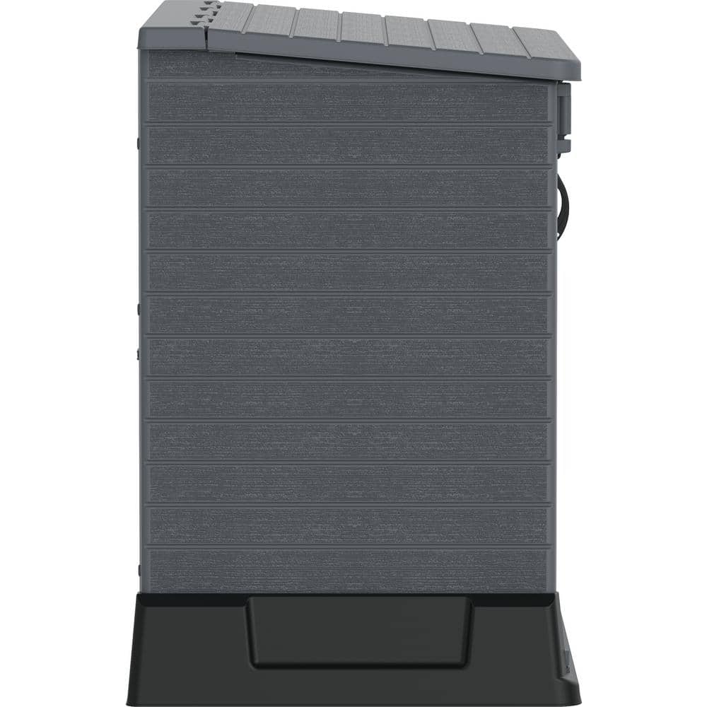 Duramax Gray Resin Outdoor Deck Storage Shed with Latching Doors