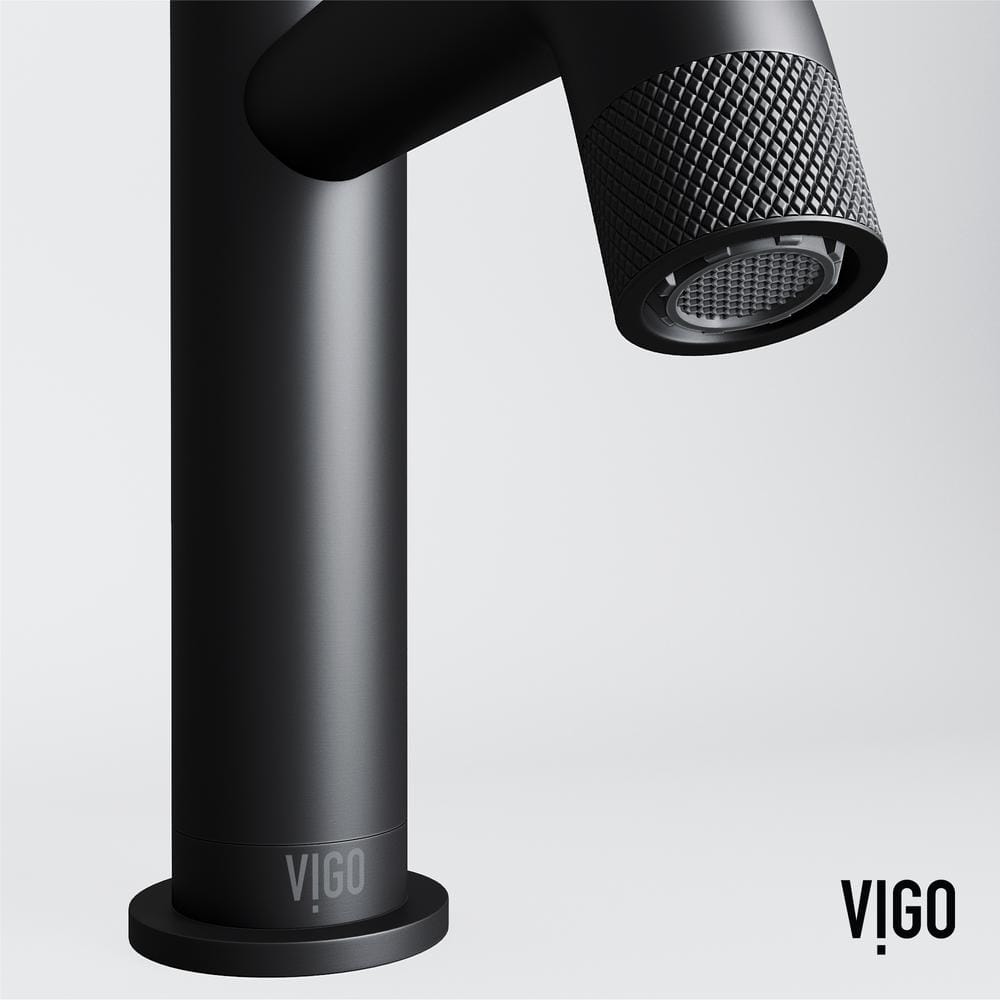 Matte Black Brass Single Handle Bathroom Faucet