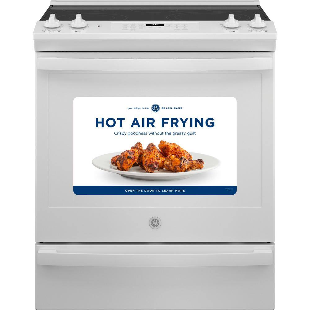 GE 30 in. 5.3 cu. ft. SlideIn Electric Range with SelfCleaning Convection Oven and Air Fry in