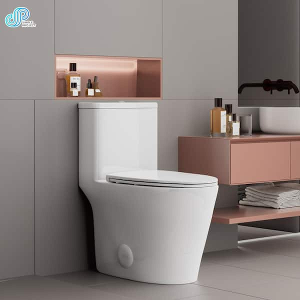 HOMLYLINK Toilet Bathroom Toilet Tall Toilets for Elderly Modern Toilet  Elongated Toilet High Toilets for Seniors Basement Toilet ADA Toilet Power