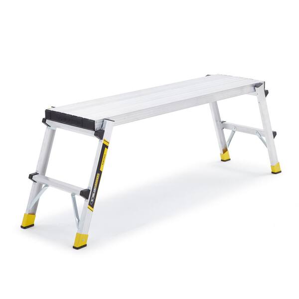 Gorilla Ladders - 47 in. x 12 in. x 20 in. Aluminum Slim-Fold Work Platform with 250 lb. Load Capacity
