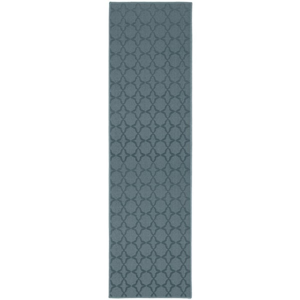 Garland Rug Sparta 2 ft. x 8 ft. Seafoam Runner Rug