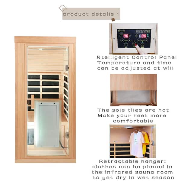 Whatseaso One Person AC power Far Infrared Sauna Room with Adjust the  Temperature Z-Y74854825 - The Home Depot