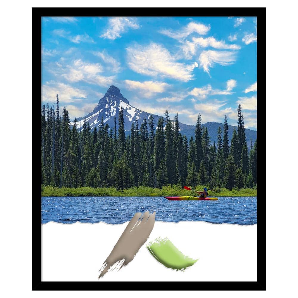 Black Matte Wood Deep Picture Frame 18 x 22 Inches