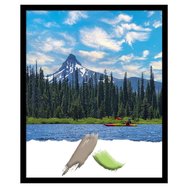 Amanti Art Black Gallery Deep Wood Picture Frame Opening Size 18 x 22 in.