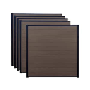 6 ft. x 6 ft. Valla Composite Fence Panel Mahogany (5-Pack)