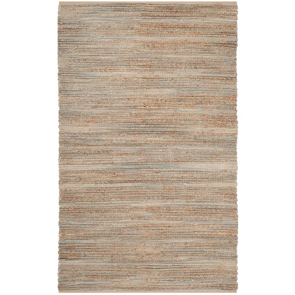 Cape Cod Blue 4 ft. x 6 ft. Striped Solid Area Rug
