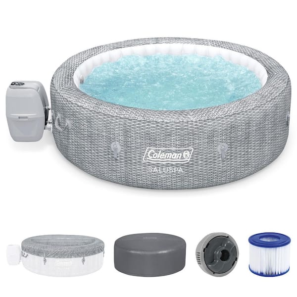 7-Person 180-Jet Inflatable Hot Tub with Cover, Pump, and 2-Filter Cartridges