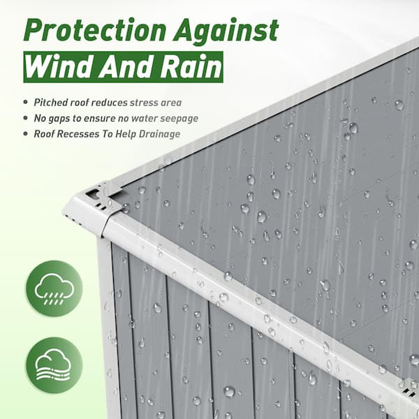 Sizzim 5 ft. W x 3 ft. D Gray Outdoor Storage Plastic Resin Shed