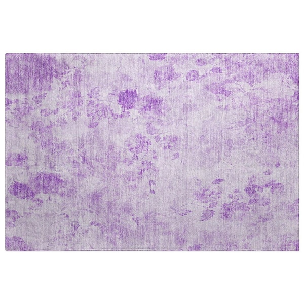 Dream Shag Premium Machine Washable Abstract ADS724 Lavender 2 ft. x 3 ft. Accent Rug