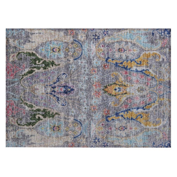 Chantille Machine Washable Indoor/Outdoor Abstract ACN1932 Gray 2 ft. x 3 ft. Accent Rug