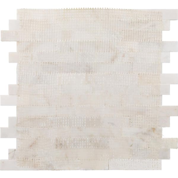 Daltile Xpress Mosaix Groutless Daphne White Honed 12 in. x 13 in