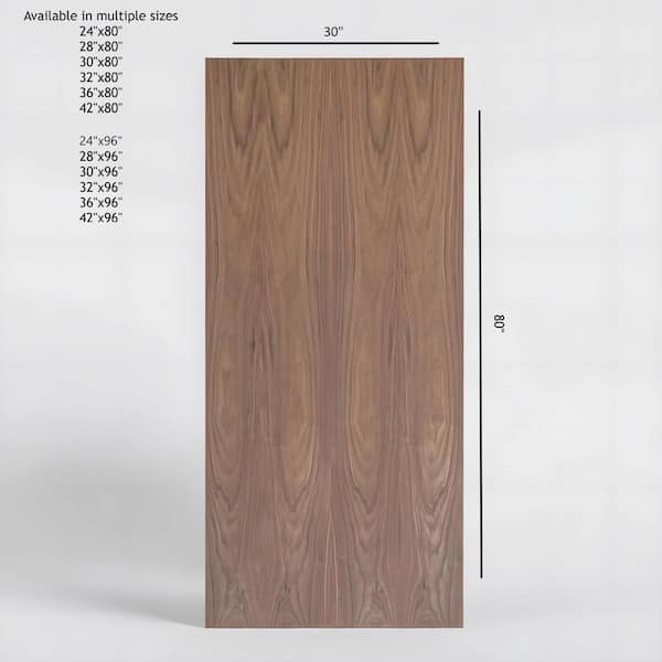 noko128 90✖️54 脚ブラウン ETO DOORS Napa 30 in. x 80 in. No Bore Solid Composite Core Walnut