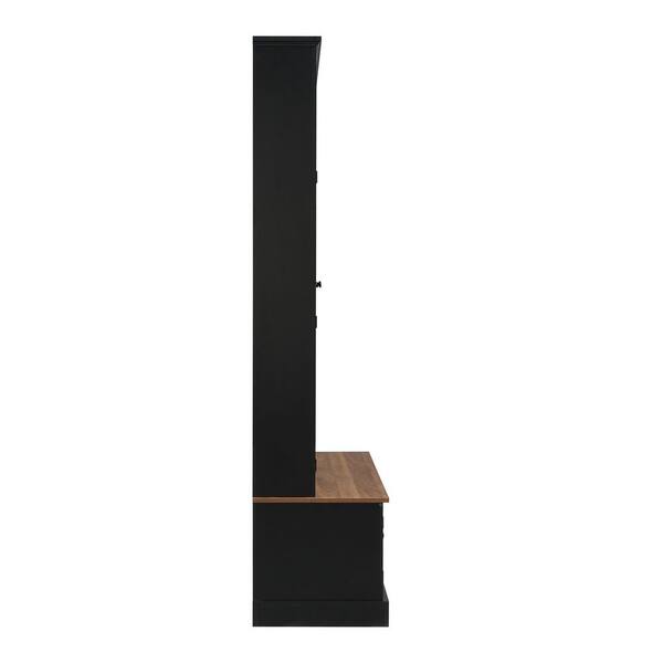 Harper & Bright Designs 59 in. W Black Farmhouse Entryway Hall