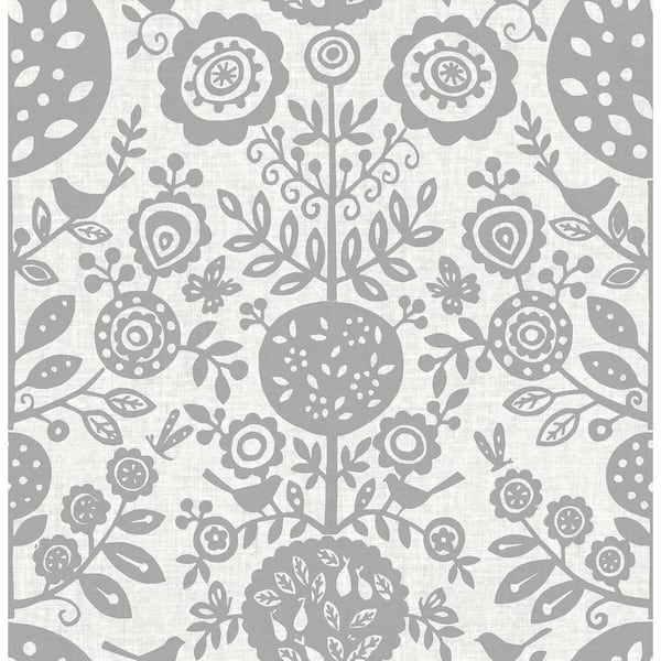 Nuwallpaper Grey Anya Vinyl Peel And Stick Removable Wallpaper Nus4033 The Home Depot