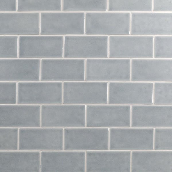 Ivy Hill Tile Delphi Arctic Blue 3 in. x 6 in. Polished Subway Ceramic Wall Tile (4 sq. ft./Case)