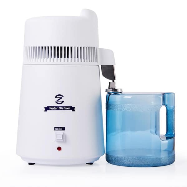 Wilprep 1.6 gal. 20-Cup White Countertop Distilled Water Machine 900-Watt Corded Water Purifier with 1.2 Qt. Pitcher