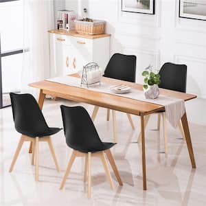 Black PU Seat Side Chair Set of 4