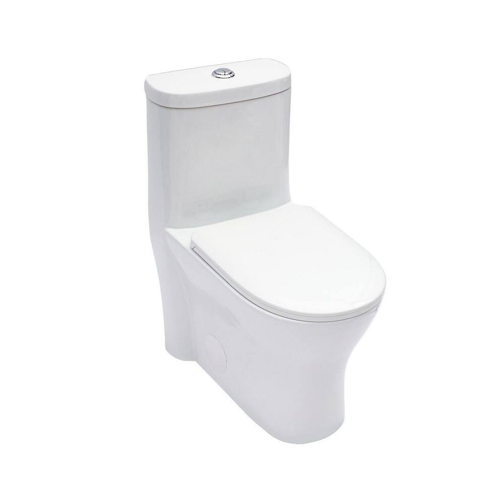 12 inch Rough in 1-Piece 1.22/1.6 GFP Dual Flush Elongated Seat Skirted Design Toilet in White price history on PriceWatchPro