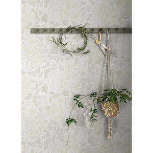 Turi Beige Twining Vines Wallpaper Sample