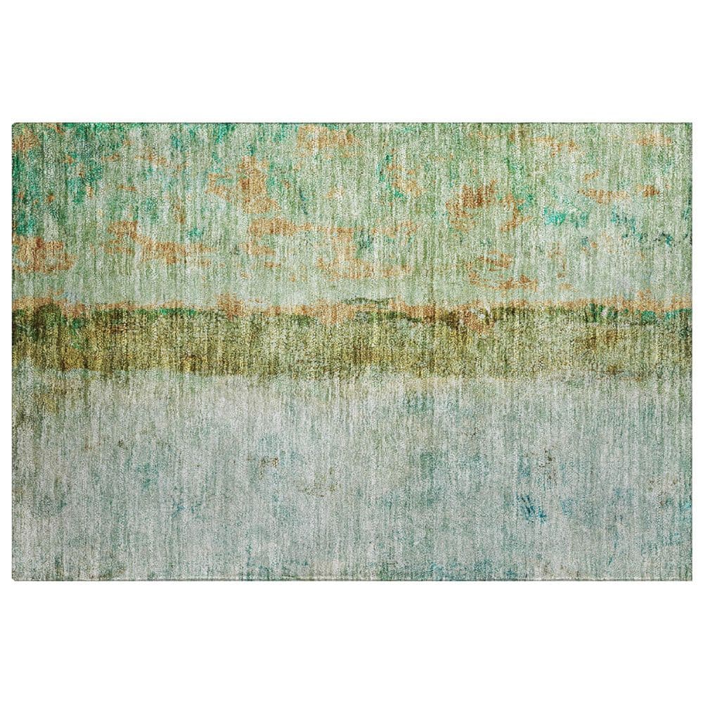 Dream Shag Premium Machine Washable Abstract ADS605 Green 2 ft. x 3 ft. Accent Rug price history on PriceWatchPro