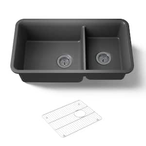 KOHLER Cairn Undermount Neoroc Granite Composite 33.5 in. Single