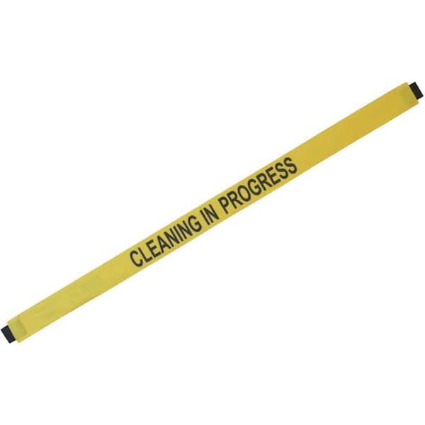 Nylon Cleaning in Progress Safety Banner with Magnetic Ends. Fits up to a 51 in. Extra-Wide Doorway