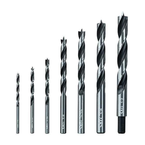 Carbon Steel Brad Pilot Point Set (7-Piece)