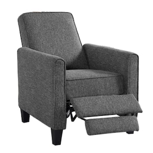 Avvia Gray Polyester Push Back Arm Chair Recliner