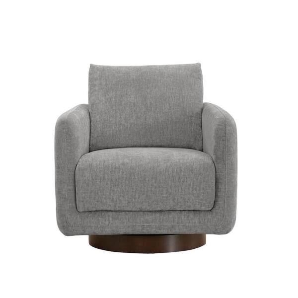Spruce & Spring Jareth Gray Fabric Swivel Arm Chair Modern Spruce & Spring Jareth Gray Fabric Swivel Arm Chair Modern