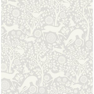 216 in. x 20.5 in. Grey Merriment Peel and Stick Wallpaper