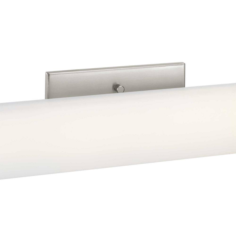48" Brushed Nickel LED Linear Bath Light with Acrylic Shade