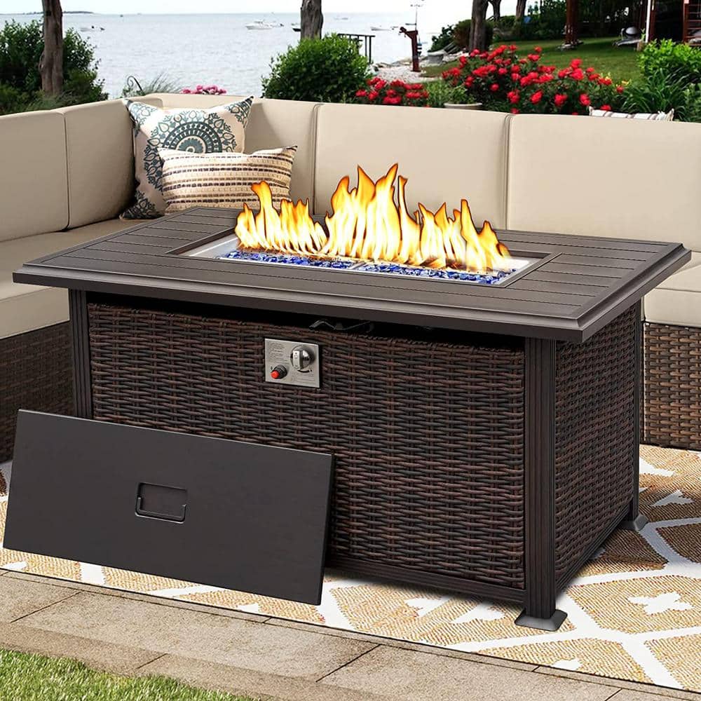 48 in. Outdoor Propane Fire Pits for Outside, 50000 BTU Patio Gas Fire Pit 
