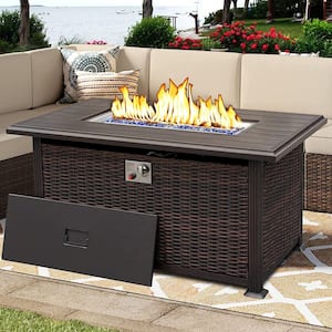 48 in. Outdoor Propane Fire Pits for Outside, 50000 BTU Patio Gas Fire Pit Table