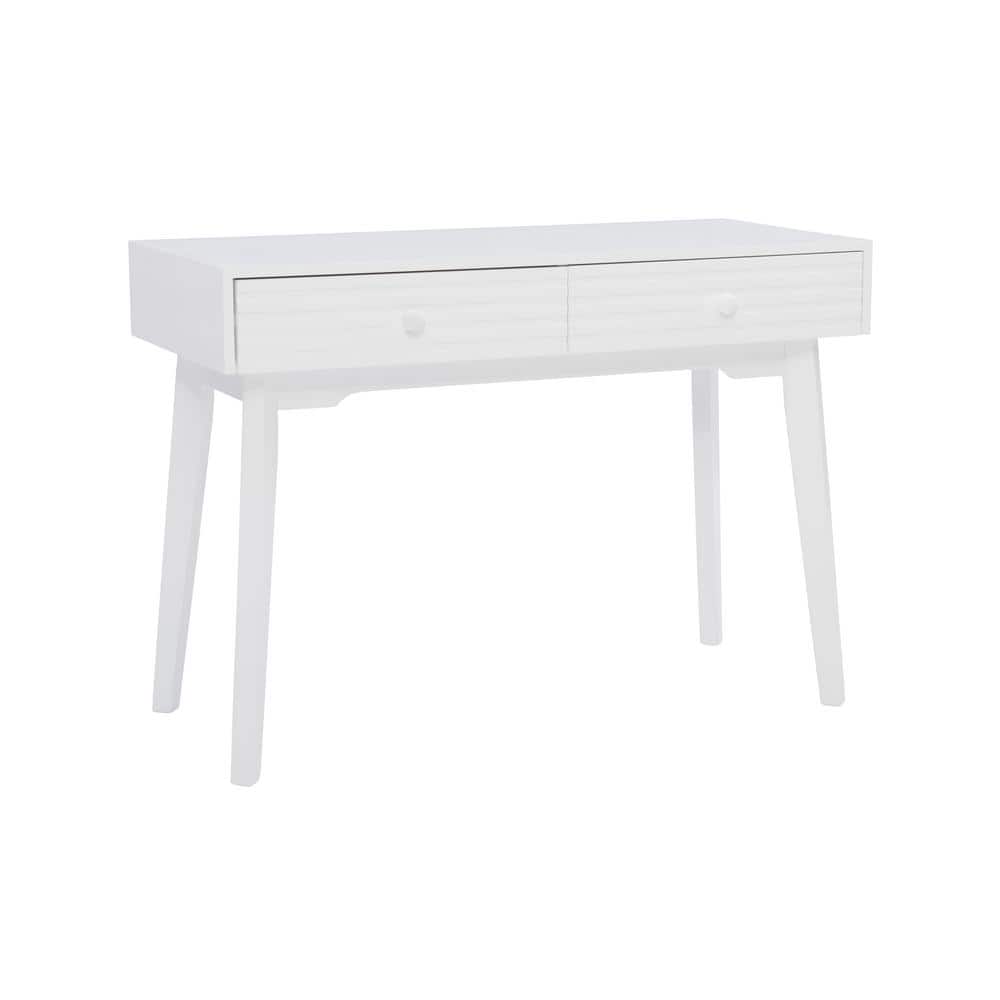 Wylee 42 in. W Rectangle White wood 2 Drawer Writing Desk