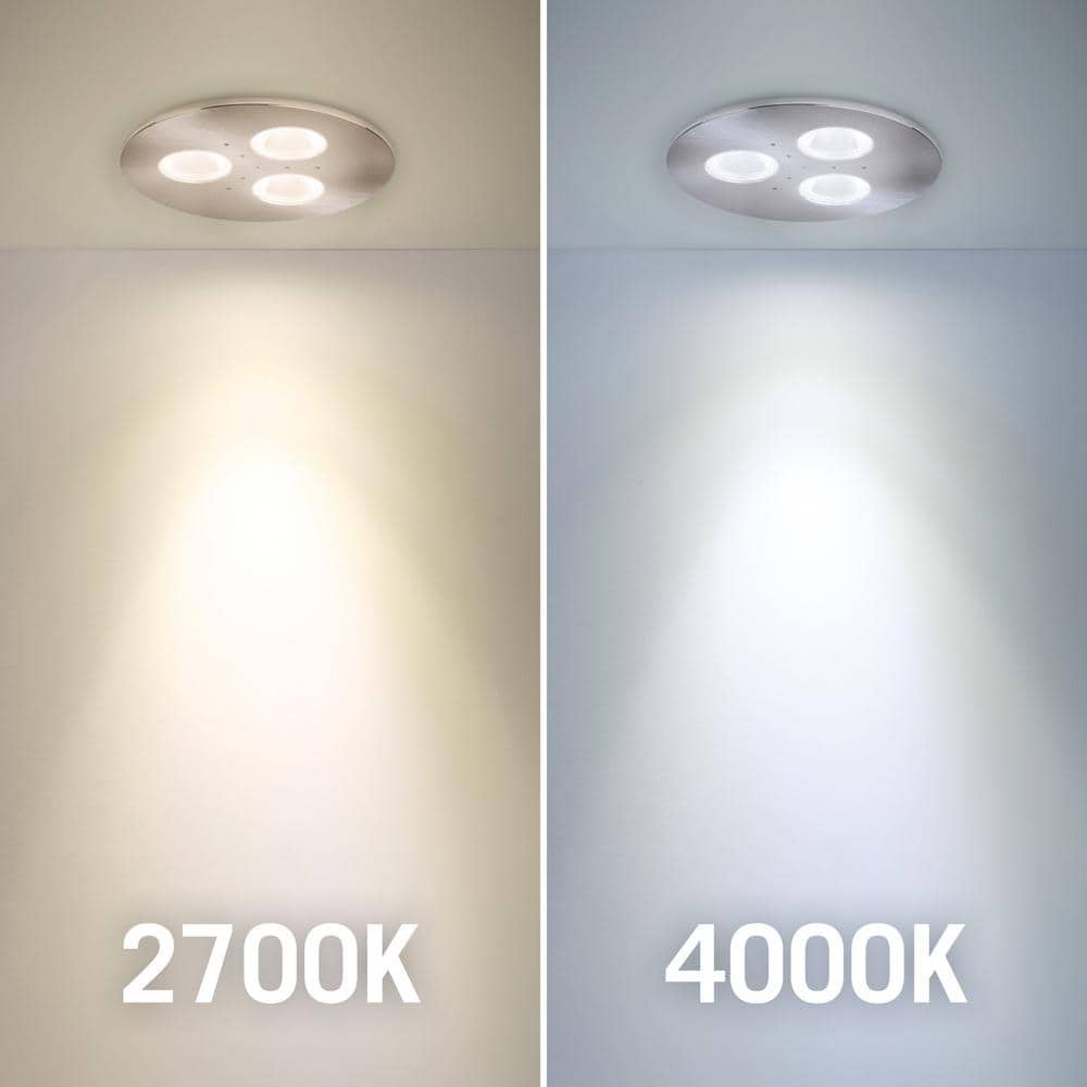 Silver Aluminum Warm White Dimmable LED Puck Light
