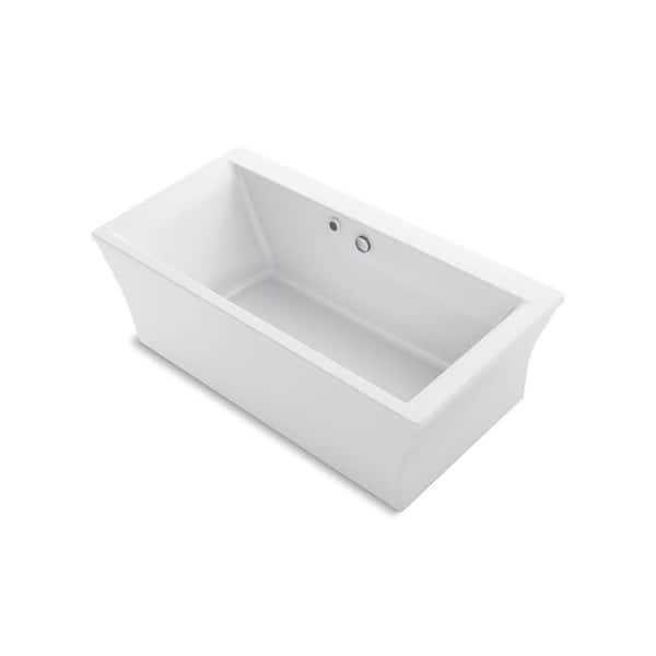 Stargaze 60 in. x 30 in. Soaking Bathtub with Center Drain in White