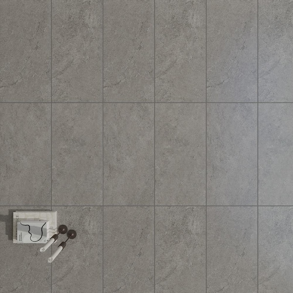 Italian Metalia Porcelain 12 in. x 24 in. x 9mm Flooring and Wall Tile - Dark Gray (7 PCS/Case, 14 sq. ft./Case)