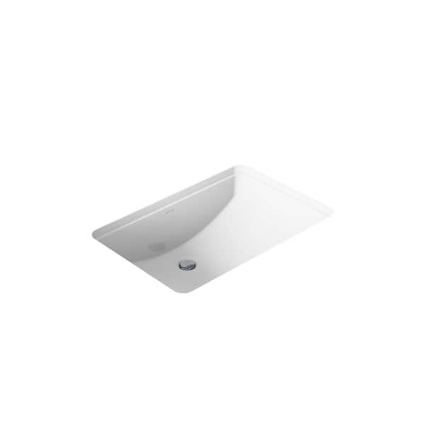 KOHLER Ladena 23-1/4 in. Undermount Bathroom Sink in White with Overflow Drain