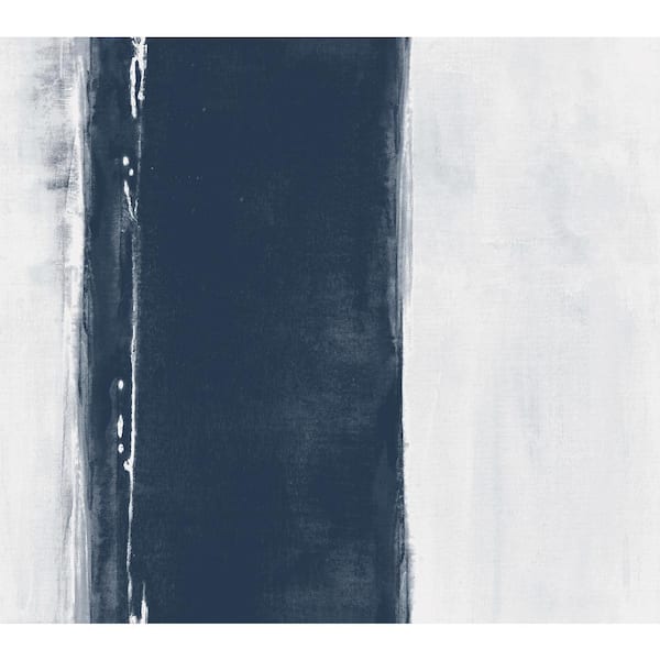Unbranded Ink Wash Navy Matte Paper Non-Pasted Wallpaper